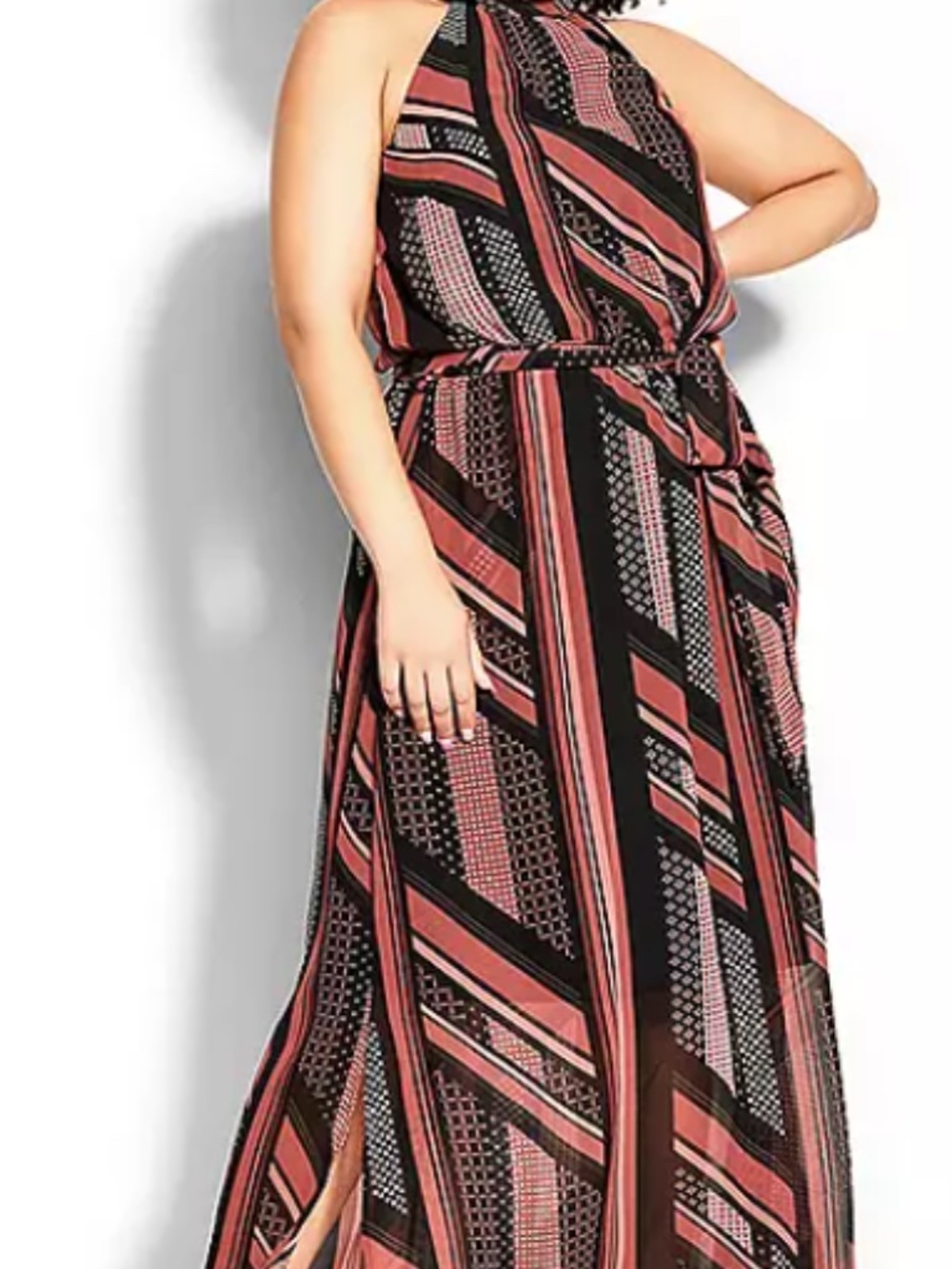 Boho Glam Halter Dress, Addison by City Chic